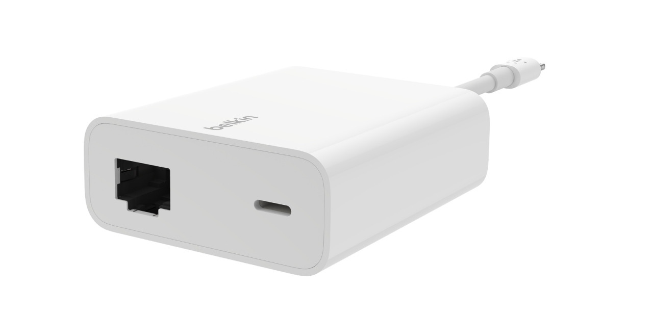 Belkin propose un adaptateur Lightning et RJ45 (PoE) pour iPhone et iPad